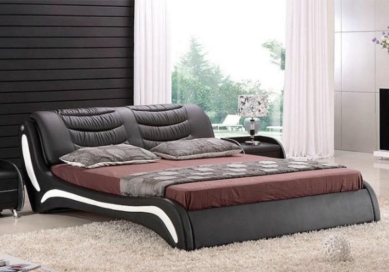 Fancy Homes Dabria Italian Leather Bed Frame Leather Beds