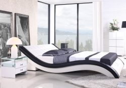 Fancy Homes Leia Leather Bed Frame, Leather Beds in White and Black