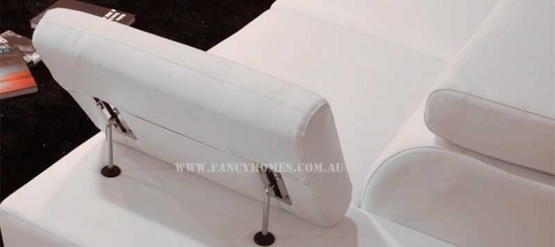 The adjustable armrests of Fancy Homes Anta chaise leather sofa