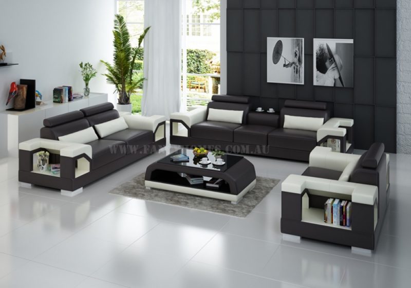 Fancy Homes Vera-D lounges suites leather sofa featuring storage armrests, adjustable headrests and in-built cupholder