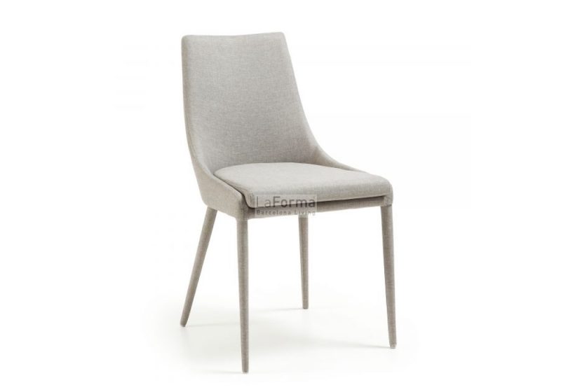 DANT DINING CHAIR IN LIGHT GREY FABRIC