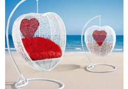 Fancy Homes WP737-W heart shape hanging chair