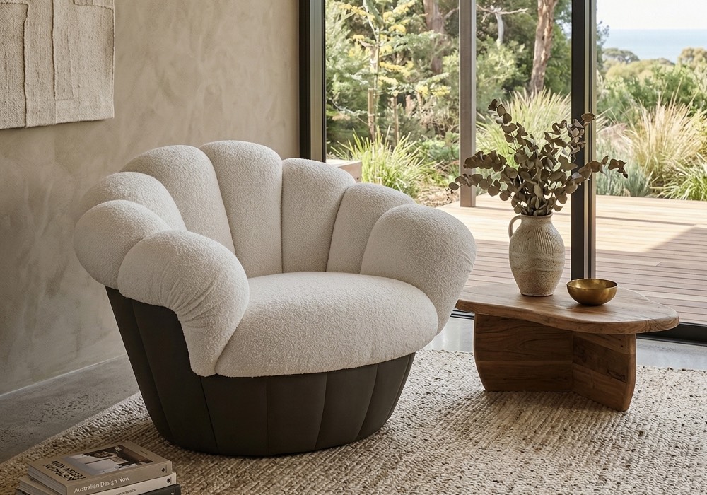 Bloom accent Occasional chair white black Bloom accent Occasional chair white black