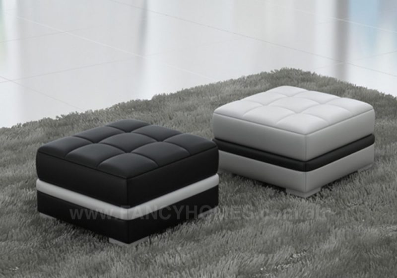 square leather ottoman