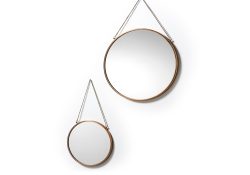 round mirrors with chain