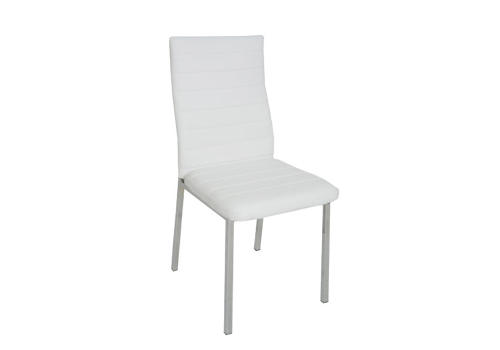Napoli Faux Leather Upholstered Dining Chair White Fancy Homes