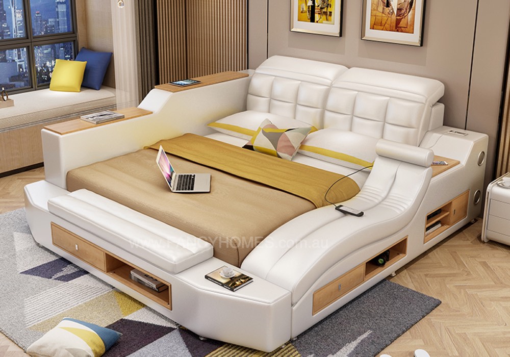 Designer Leather Bed Frame, Multi Use Bed Frame