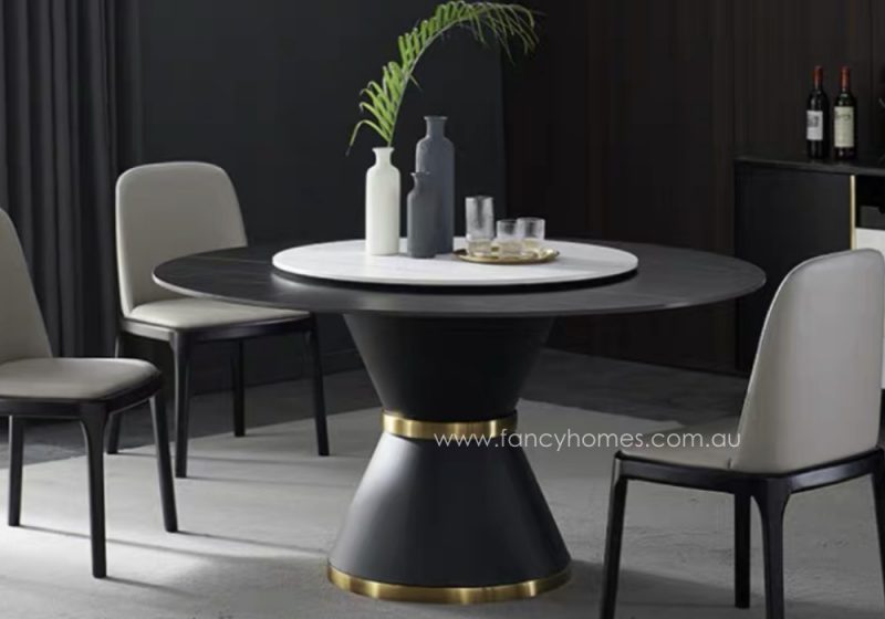 Fancy Homes Cleo Round Sintered Stone Dining Table