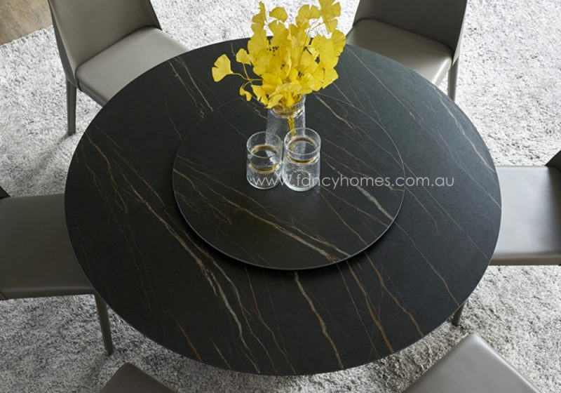 Fancy Homes Cleo Round Sintered Stone Dining Table Saroland