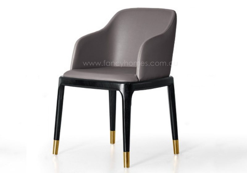 Fancy Homes Frank-B arm dining chair with golden leg caps