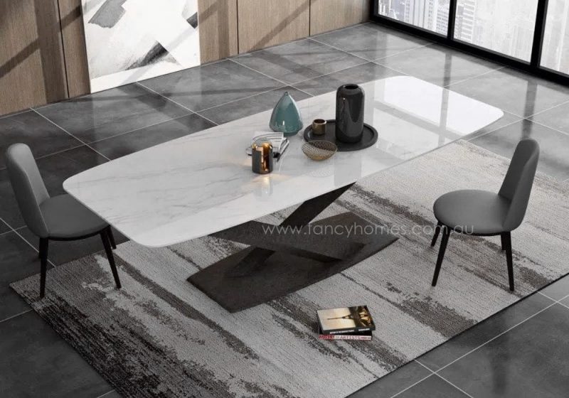 Fancy Homes Rocco marble dining table, tables with carbon steel frame