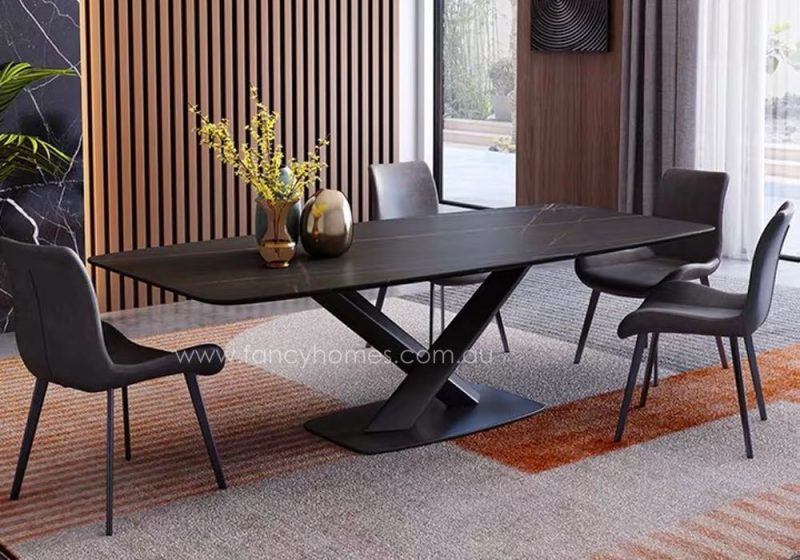 Fancy Homes Rocco sintered stone dining table, tables with carbon steel frame