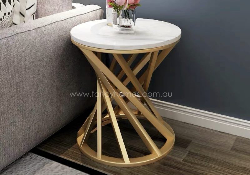 Fancy Homes Venus marble top side table