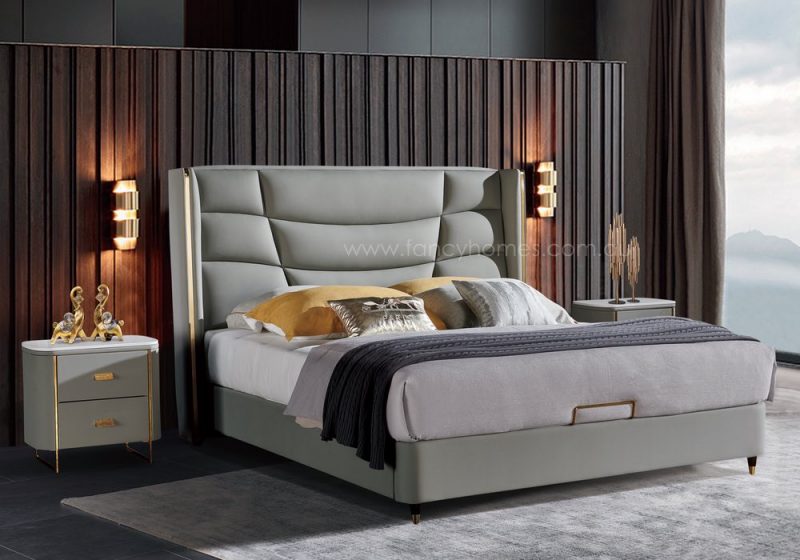 Fancy Homes Etan Italian leather bed frame leather beds