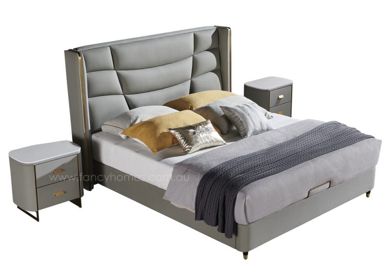 Etan Italian leather bed frame leather beds top