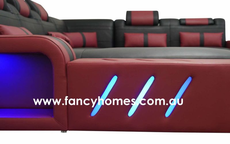 Fancy Homes Evoque Modular Leather Sofa Lighting