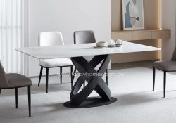 Fancy Homes Galaxy Marble Dining Table Features Sculptural Base Design Customise in Size Colour Shape