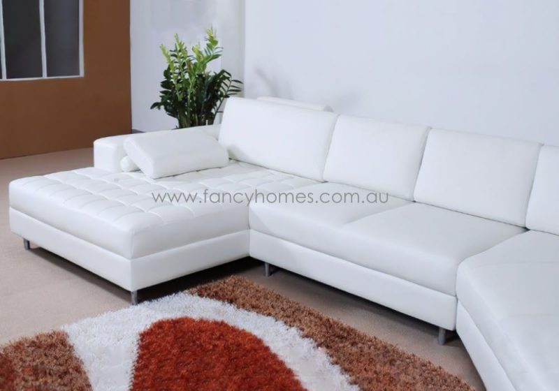 Fancy Homes Madison Modular Leather Sofa High-density Foam Seatings