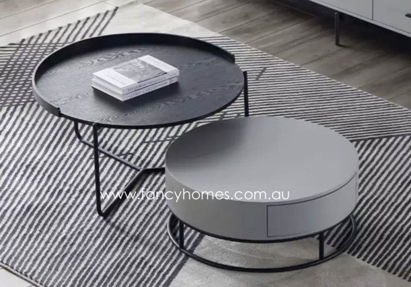 Fancy Homes Micah Coffee Tables Black and Grey