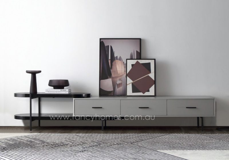 Fancy Homes Micah TV Unit in Black and Grey