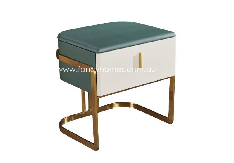 Fancy Homes SYT-206 Bedside Table with Golden Base