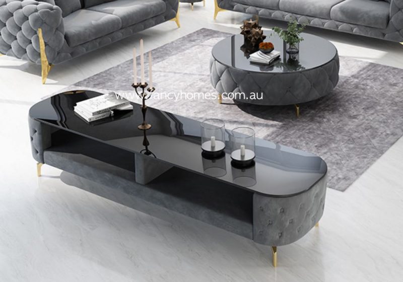 Fancy Homes Savanah Coffee Table and TV Unit Grey