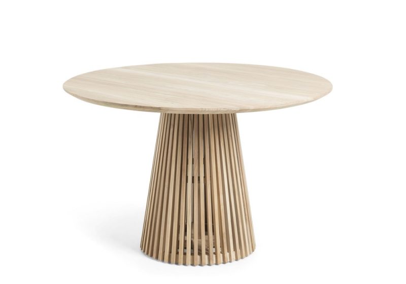 Irene round dining table in natural teak