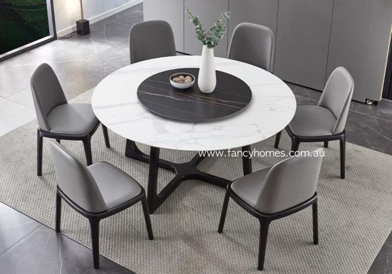 Fancy Homes Jacob Round Sintered Stone Dining Table Top