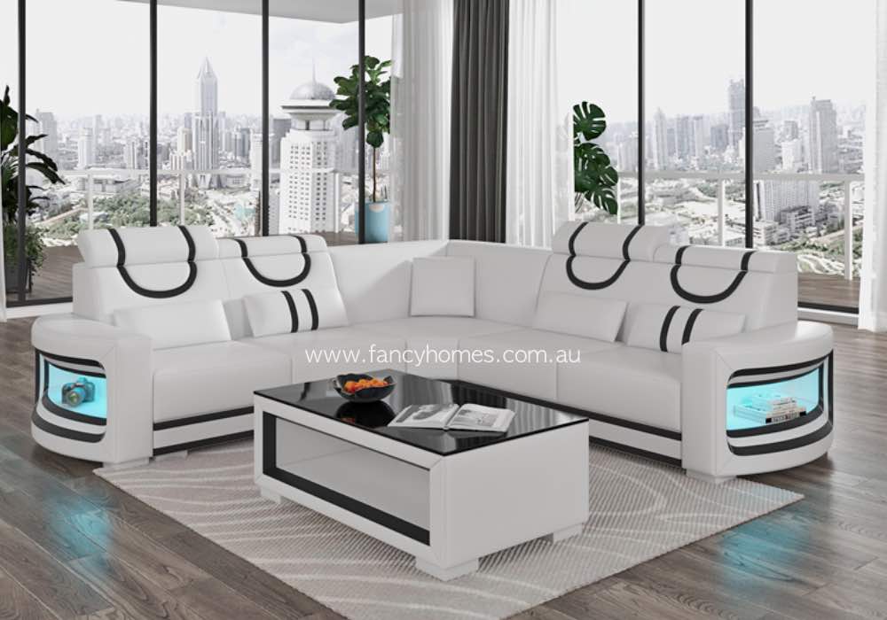 CALISTA B Corner Leather Sofa