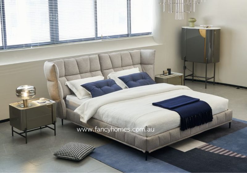 Fancy Homes Edwin Contemporary Fabric Bed Frame Fabric Beds Online