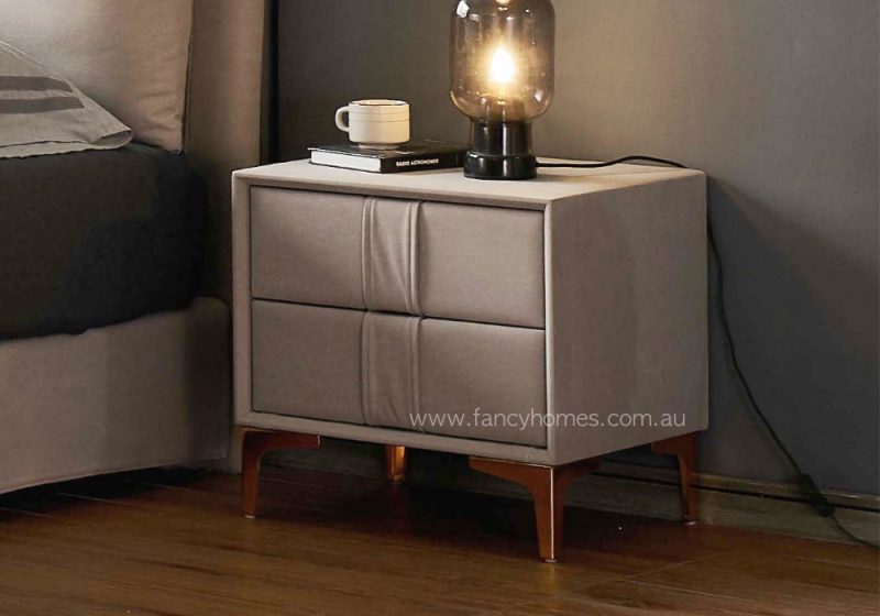 Fancy Homes G-002 Contemporary Bedside Table Golden Legs