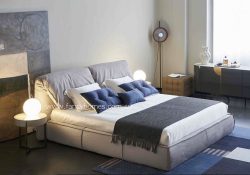 Fancy Homes Hastin Contemporary Fabric Bed Frame Fabric Beds Online Featuring Feather Filled Bed Head Extra Comfortable