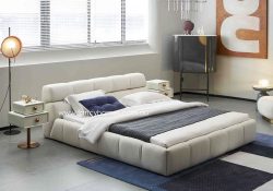 Fancy Homes Gilbert Contemporary Boucle Fabric Bed Frame Fabric Beds Online
