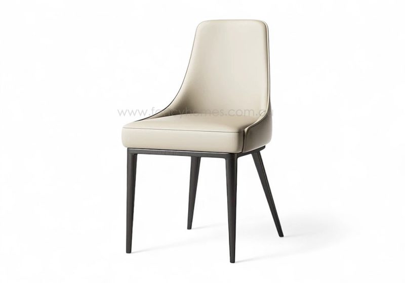 Fancy Homes Aspen Dining Chair Dark Grey Legs Beige Dark Grey