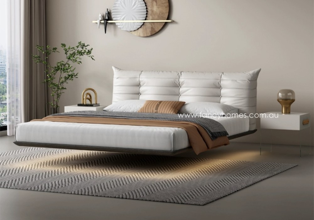 ALYSSA Contemporary Leather Bed Frame