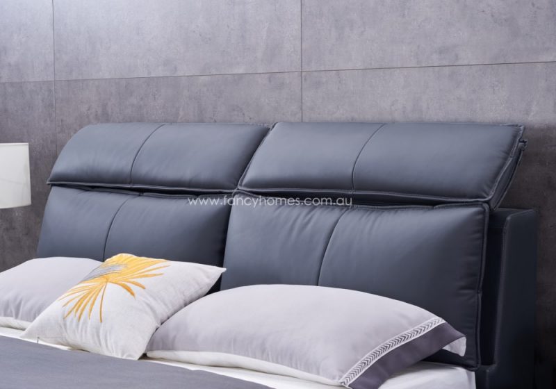 Fancy Homes Miles Contemporary Leather Bed Frame Leather Beds Online Adjustable Headrests