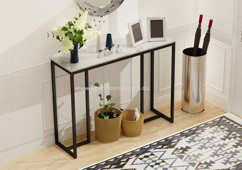 Fancy Homes Castiel Sintered Stone Top Console Table Hallway Table
