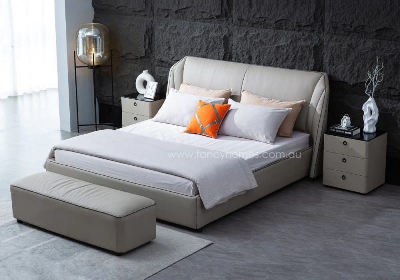 Fancy Homes Dakota Contemporary Leather Bed Frame Leather Beds Online