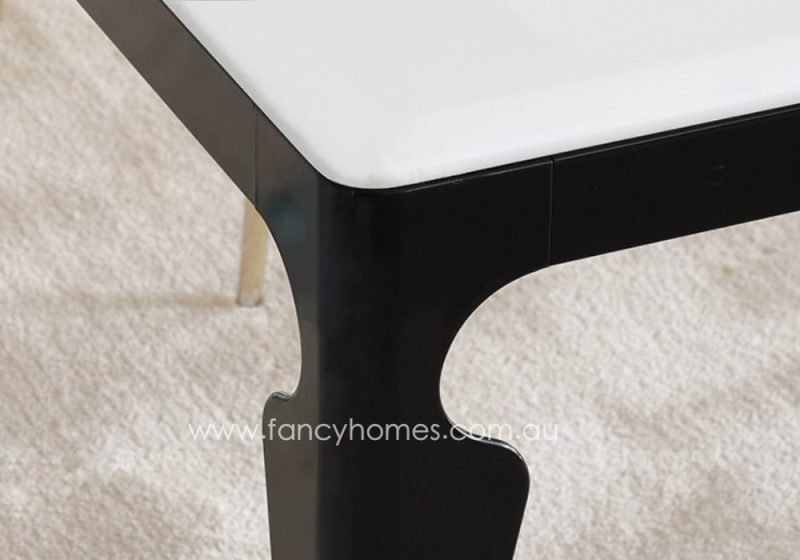 Fancy Homes Fletcher Sintered Stone Top Dining Table Black Base Four Legs Tables