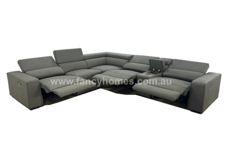 Buy Lorenzo Contemporary Recliner Corner Leather Sofa Fancy Homes