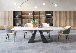 Fancy homes Katiya Extension Sintered Stone Top Dining Table