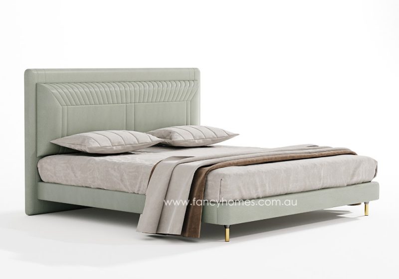 Fancy Homes Wesley Contemporary Leather Bed Frame Leather Beds Online