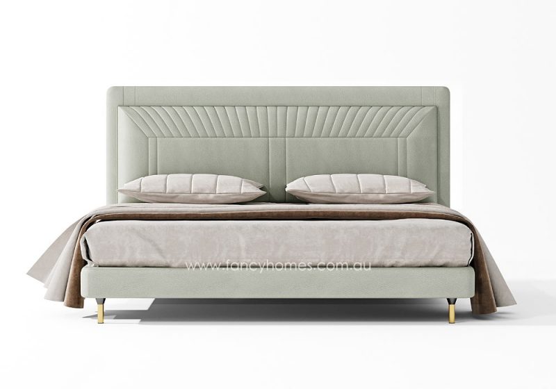 Fancy Homes Wesley Contemporary Leather Bed Frame Leather Beds Online Front