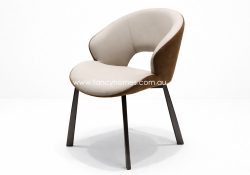 Fancy Homes Clara Customisable Dining Chair Front. Customisable in Colour and Material