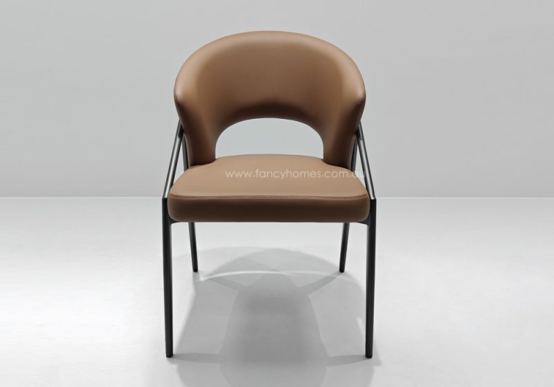Fancy Homes Harlow Dining Chair Tan Colour Front