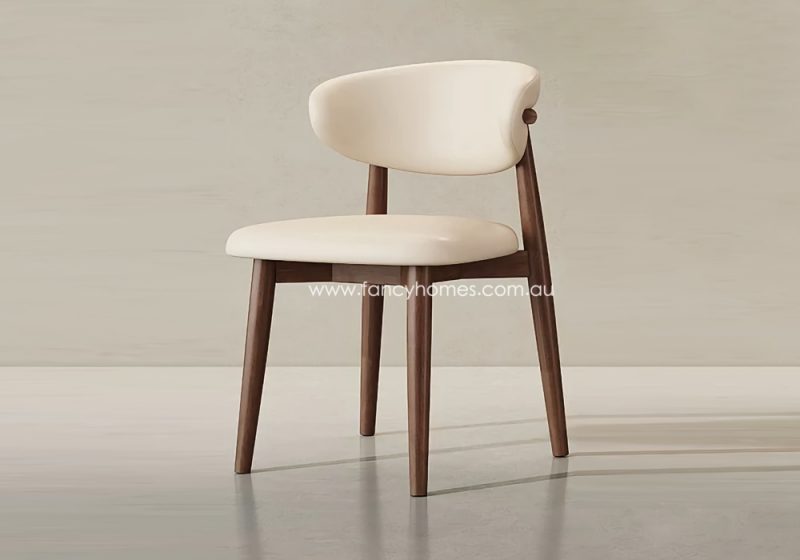 Fancy Homes Luna Dining Chair Brown Walnut Colour Finish