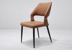 Fancy Homes Petra Customisable Dining Chair Tan Colour. The Petra Dining Chair is Customisable in Colour and Material