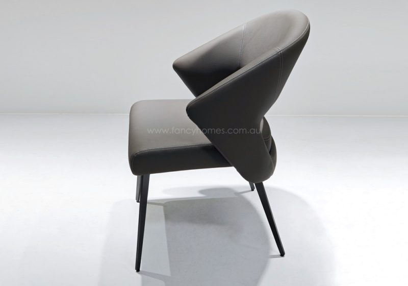 Fancy Home Rowan Dining Chair Dark Grey Side