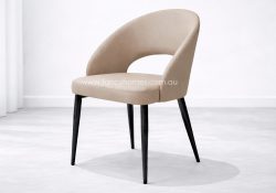Fancy Homes Tully Customisable Dining Chair Cream. The Tully Dining Chair is Customisable in Colour and Material.