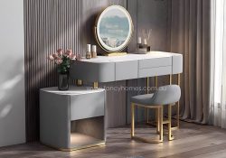 Fancy Homes DRT-8004 Dressing Table Set with Mirror, Stool and Stone Tops Side